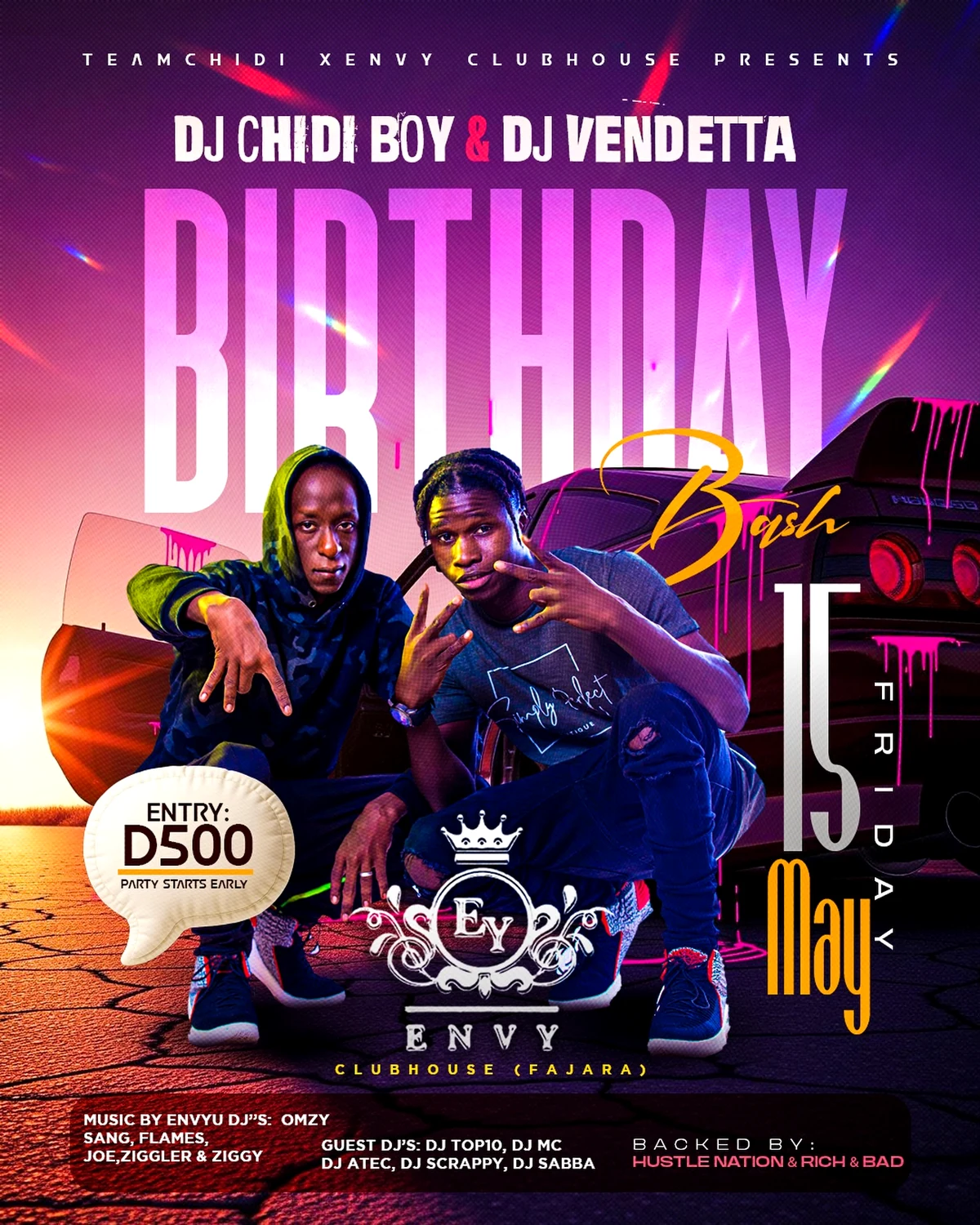Monday Campeh Birthday Bash — Chidi Boyer and Vendetta