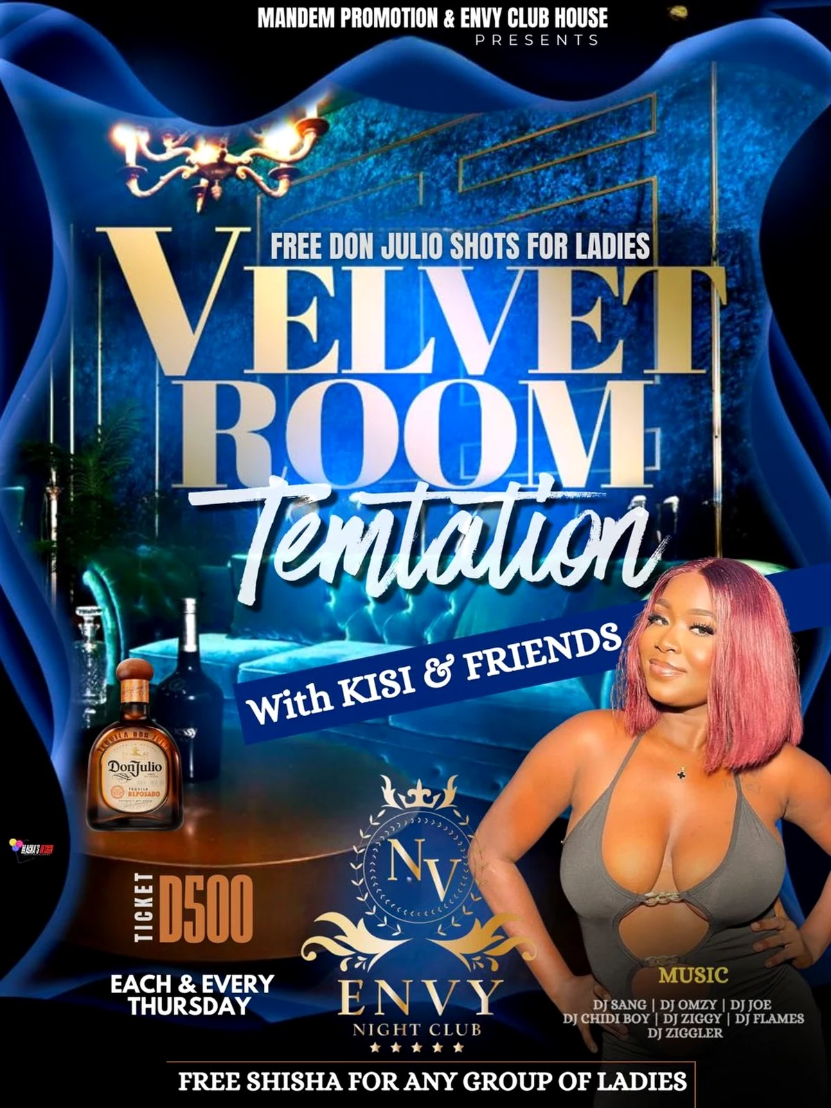 Velvet Room Temptation flyer